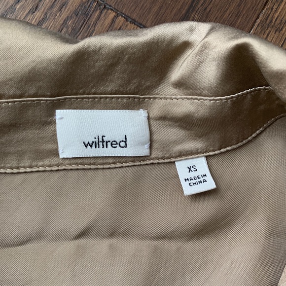 Aritzia Brown Wilfred Tie Front Blouse - Picture 4 of 5